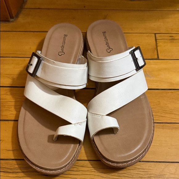 BareTraps Women's Cream Sandals with Buckle - Picture 1 of 3
